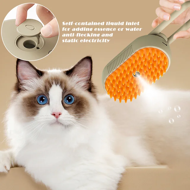 Pet Steam Brush Cat Dog Cleaning Steamy Spray 1