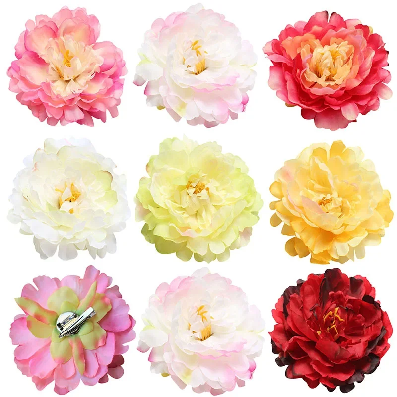 12cm Big Artificial Flower Hairpin Wedding Bridal Hair Clip Barrette Headdress Party Accessories Headwear Gifts Dropshipping