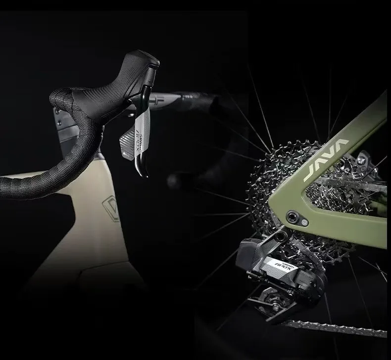 دراجة طريق جافا لانسيا الجديدة من ألياف الكربون الكاملة 24 سرعة دراجات سباق تحويل إلكترونية لجميع التضاريس للبالغين #4