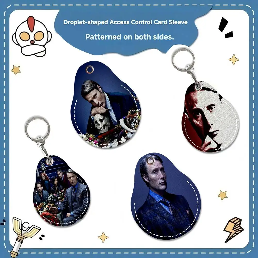 TV Series Movie Hannibal Waterdrop aped N Acc Control Card Holder for Vehicles Public Transport Keychain Protective Cover
