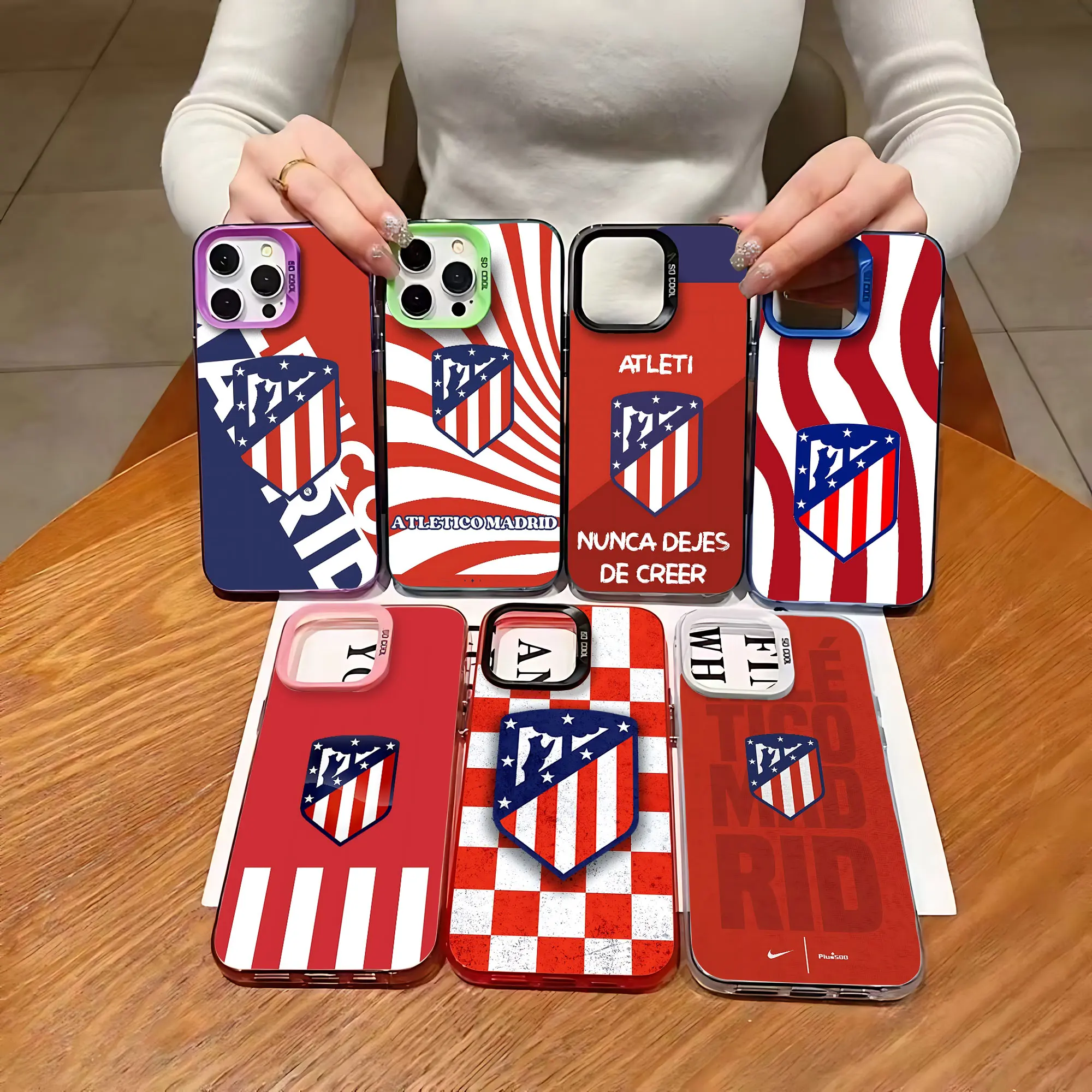 Atletico-FC-Madrid Phone Case For iPhone 16 15 14 13 12 11 mini Pro Max X XR XSMAX 8 7 Plus Anti Fall Matte Back Cover