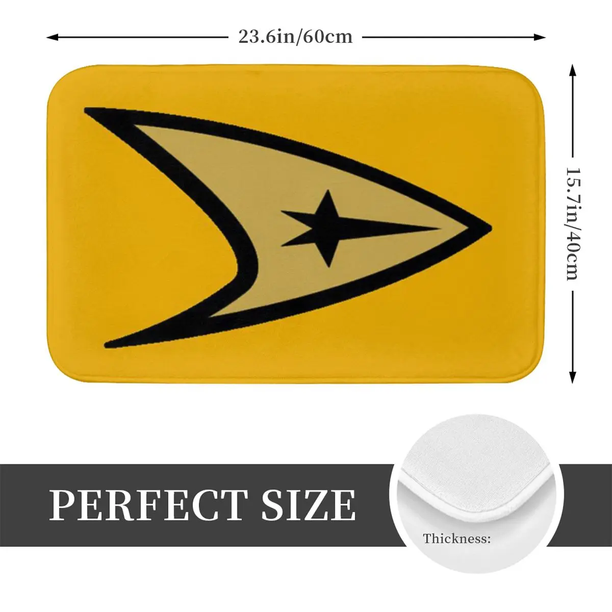 Star Treks Science Fiction TV Series Doormat Kitchen Entrance Home Floor Mat Non-slip Carpet Rug for Balcony Footpad Mats