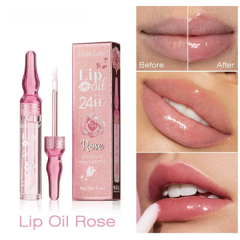 Rose Lipgloss Olie Waterdichte Langdurige Hydraterende Lippenstift Mollige Lippen Glanzen Glitter Lipgloss Vrouwen Make-Up Cosmetica