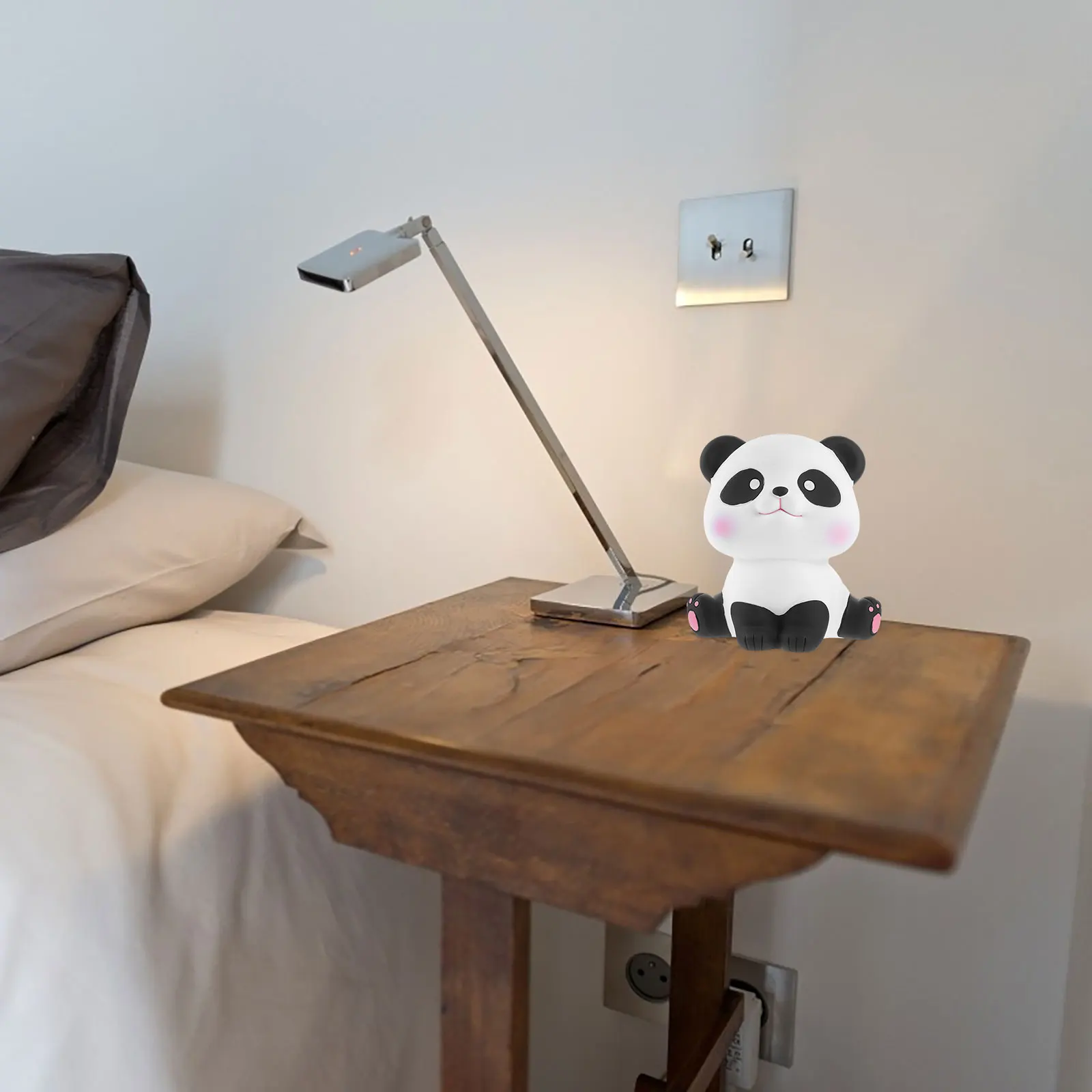 

Panda Piggy Bank Vinyl Material Durable Coin Storage Jar Household Decorative Money Box for Birthday Gift