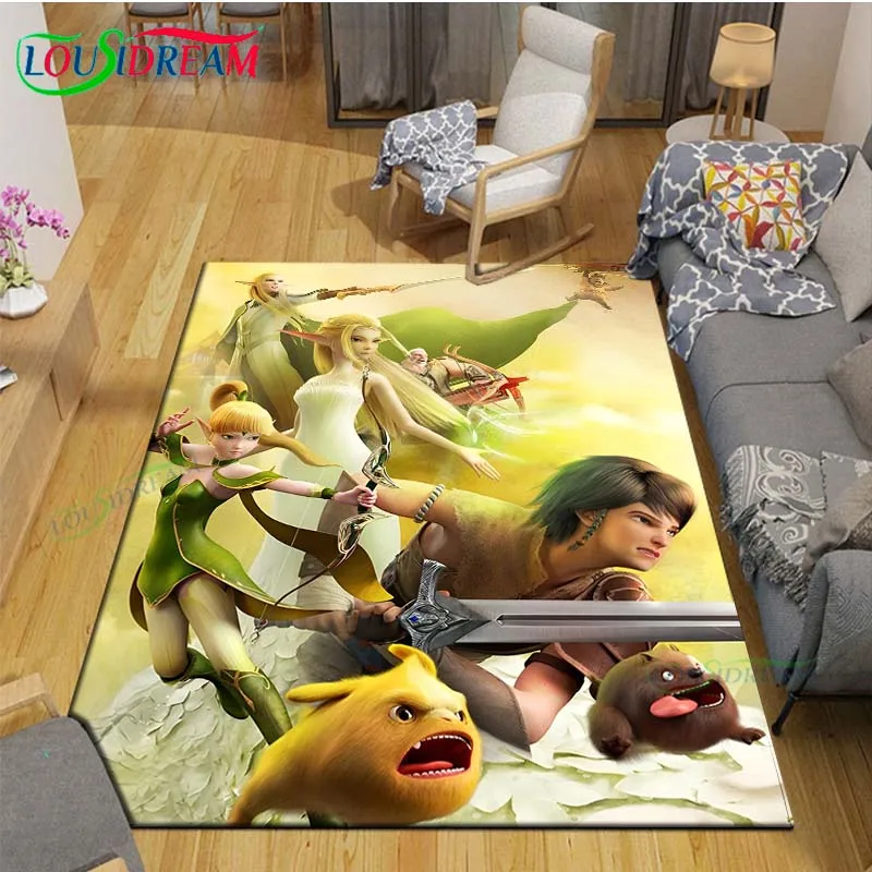 3D Fashion Game Character D-DragonNest Printed Carpet Living Room Anti-Skid Area Rug Kids Bedroom Mats Yoga Mat Carpet Decor