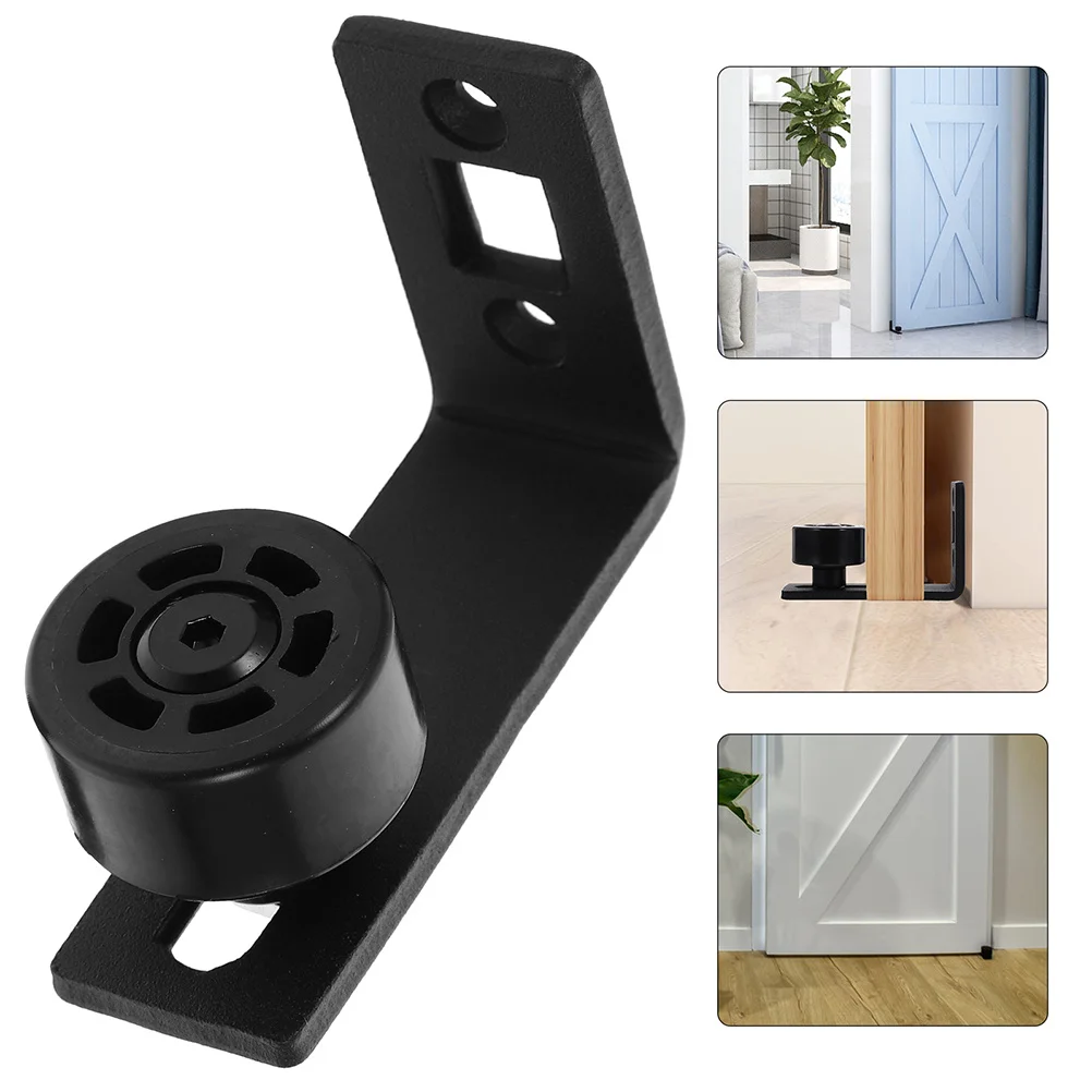 

2Pcs Sliding Barn Door Floor Guide Dual Roller Design Smooth Quiet Operation Easy Installation Home Supplies Door Parts