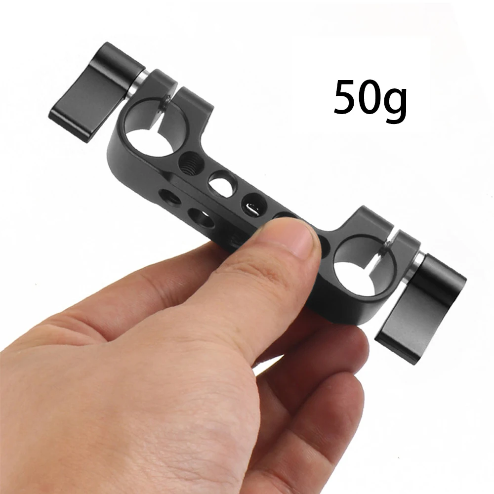 デュアル15mm,1/4〜20ロッド,ブライトブロック,フォトレールサポート,フォローフォーカス用,ダブルパイプクランプ