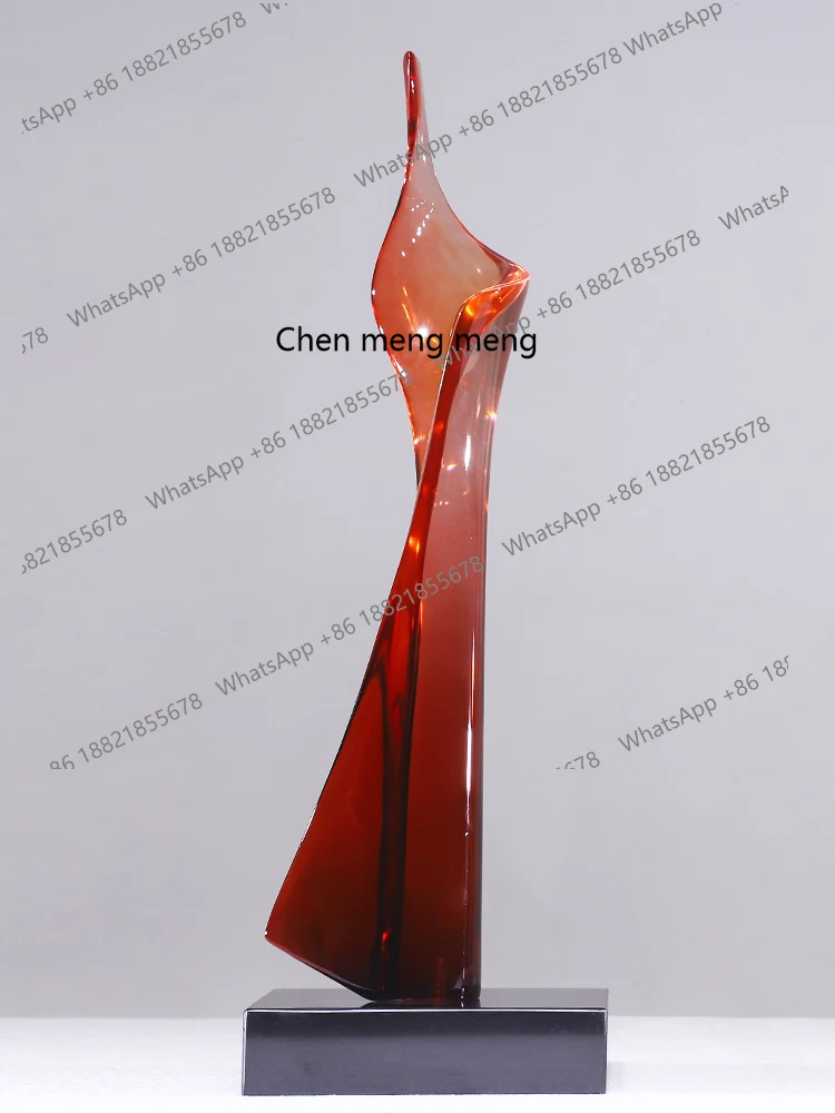 Modern light luxury living room entrance ornament hotel lobby model room sculpture niche vertical height slender