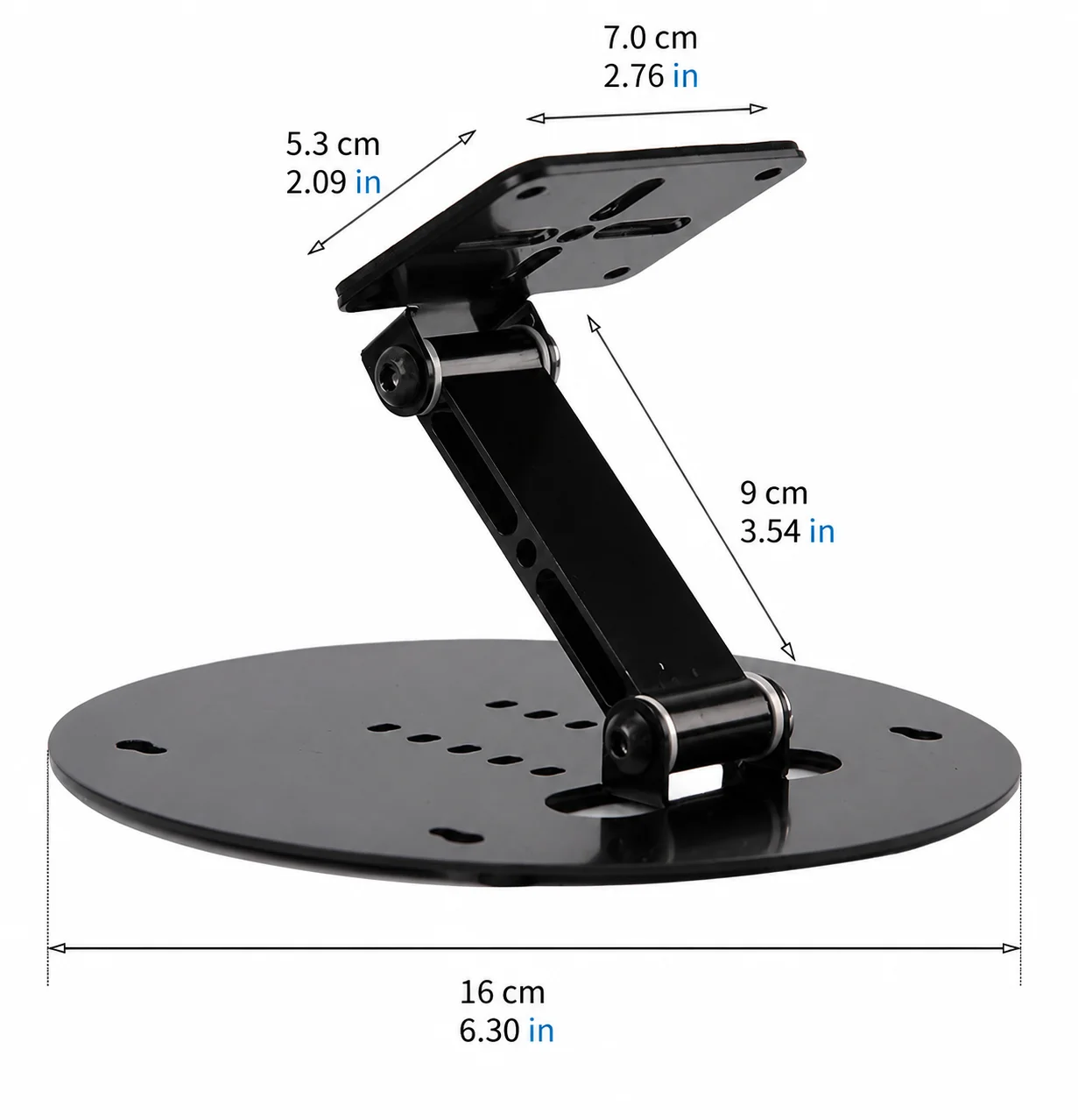 Adjustable Projector Stand Desktop Metal Stand 1/4 Screw Interface Foldable Portable Projector Stand Multi-Angle Adjustment