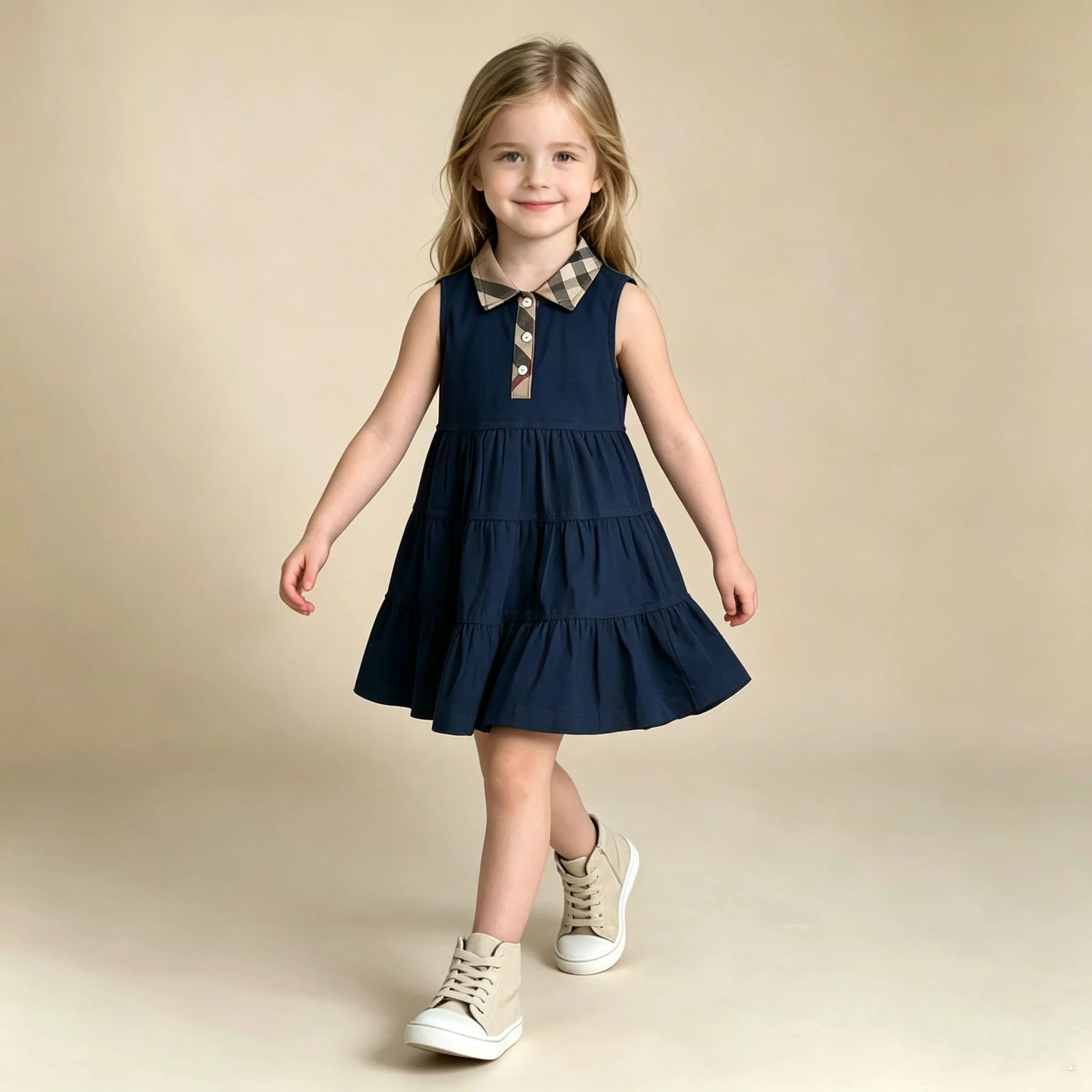 2-7 Years Old Girls Dress Summer Striped Pattern Children'S Skirt Cotton Sundress Cute Comfortable Baby Beach Wear Kids Clothes