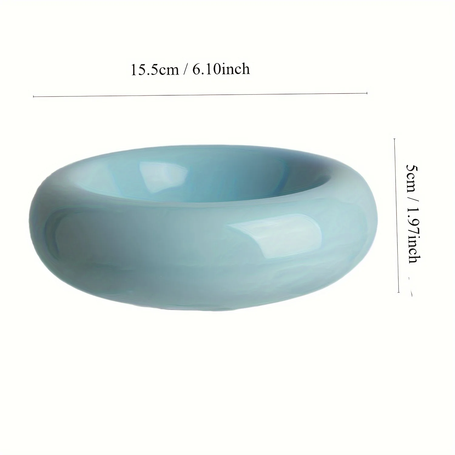 Cat Bowl Ceramic Cat Bowl Dish Pet Bowl Donut Shape Cat Food Bowl Anti-Fall Flip Bowl Non-slip Multiple Colors Shapes Snack Bowl