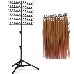 Hair Braiding Rack Lightweight Tripod Base Keep Neat and Tidy 2 Side Save Time and Prevent Tangles Hair Display Stand 110-150cm