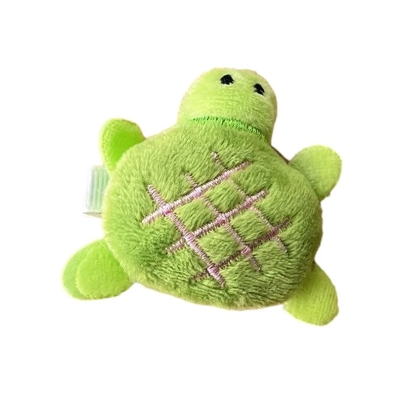 

652F Stuffed Tortoise Hairclip for Girls Kids Hair Scrunchies Sidepin Hair Styling Tool Plush Hair Pin Lovely Hair Decoration