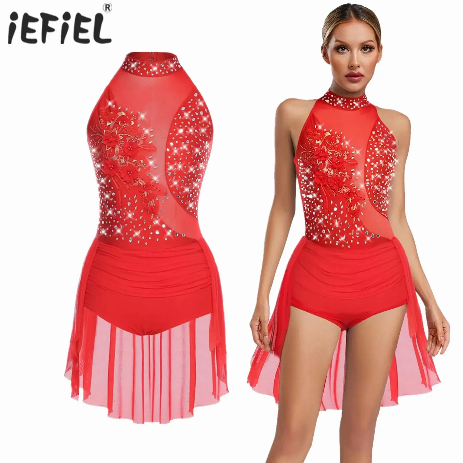 

Женский блестящий гимнастический художественный костюм для фигурного катания, балетный трикотаж, комбинезон с кисточками, комбинезон с бахромой на груди, комбинезон Boylegs