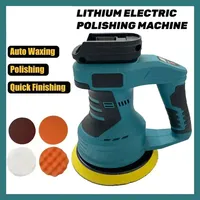 8 Gears Cordless Polisher Rechargeable Car Buffer Polisher Machine Electric Rotary Tool Fit Makita 18V Battery