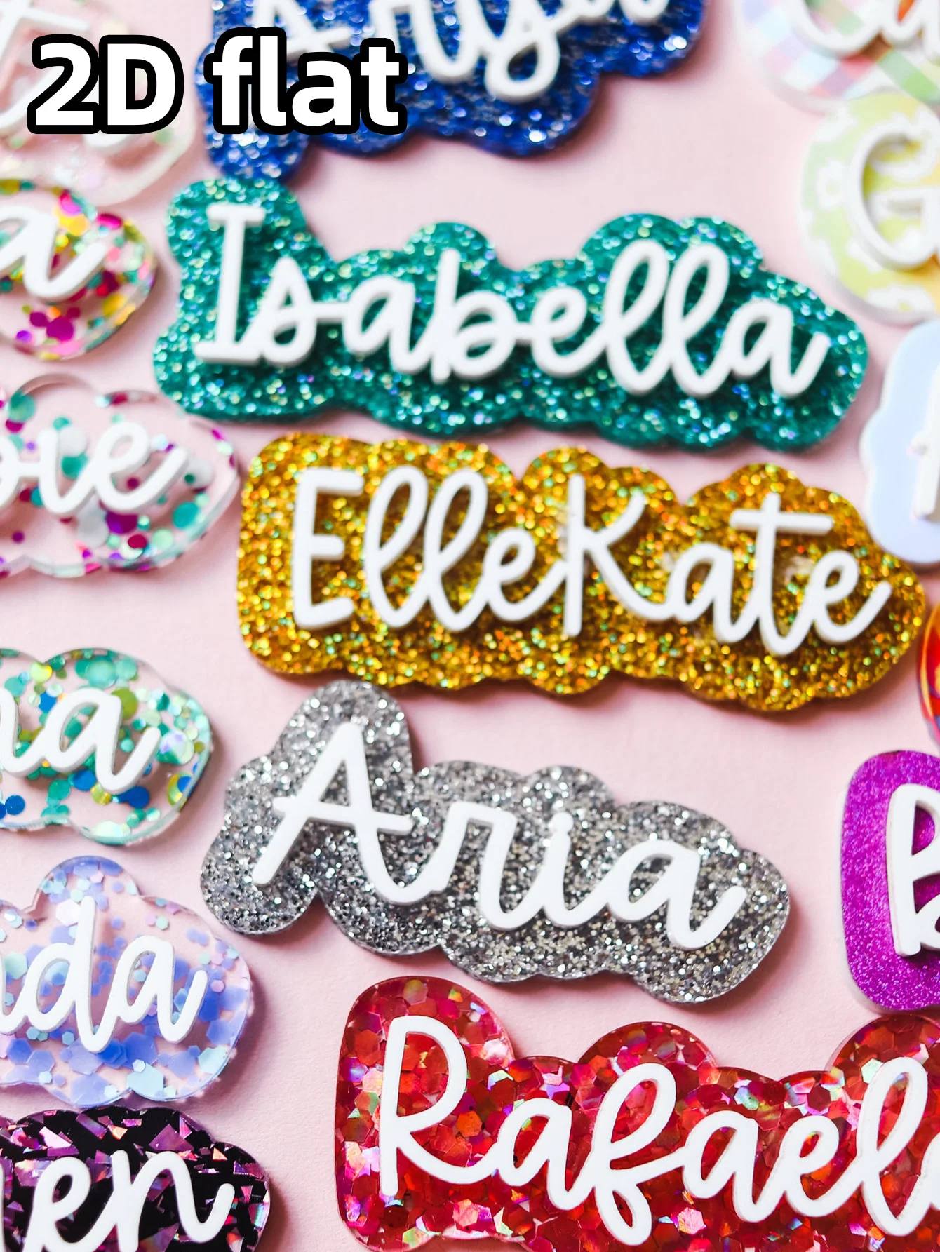 1PC Custom Colorful Hair Clip - Personalized PMMA Laser Engraved Name Artistic Unique Gifts for Teens Daily Use