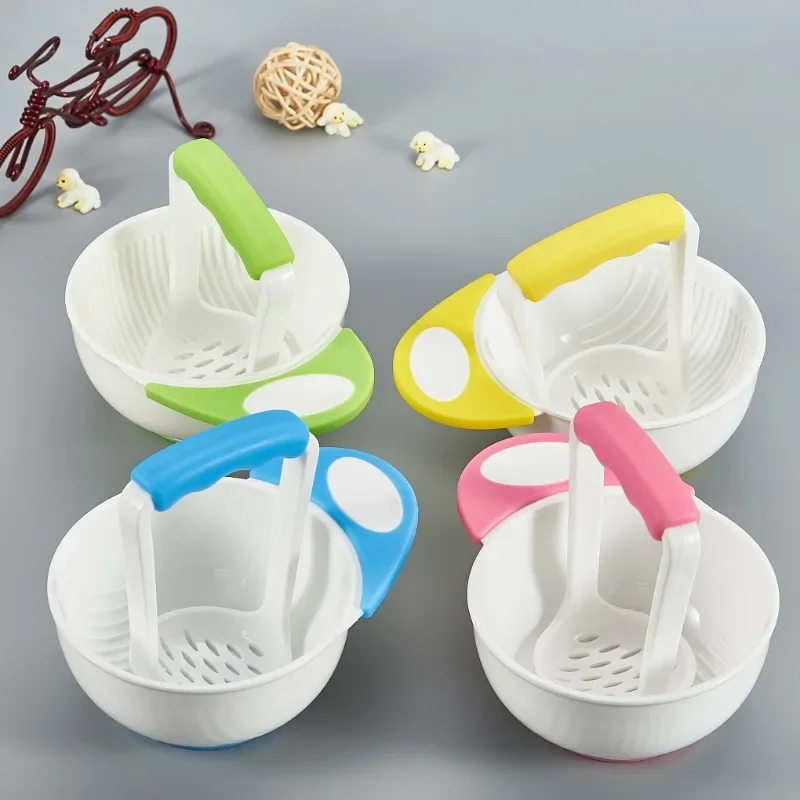 Fruit Vegetable Nut Grinding Bowl for Baby Infant Girl Boy Feeder Tableware Suit Baby Food Masher Children Healthy Care