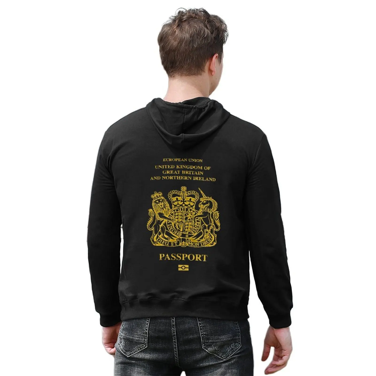 NDVH EU UK Passport Hoodie winter clothes male clothes korean autumn clothes men wear new in hoodies & sweat-shirt