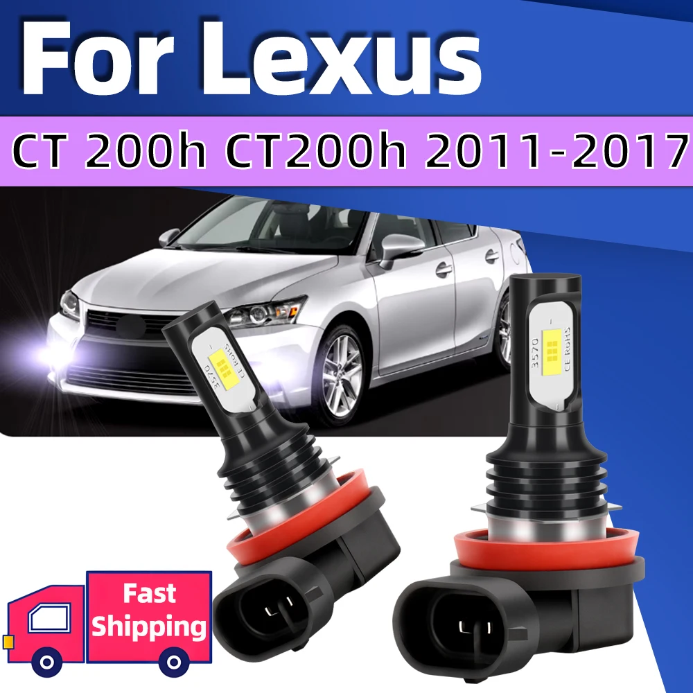 

2 шт. светодиодные противотуманные фары безвентилятора 6000K 15000LM для Lexus CT 200h CT200h 2011 2012 2013 2014 2015 2016 2017 белые противотуманные фары 12 В
