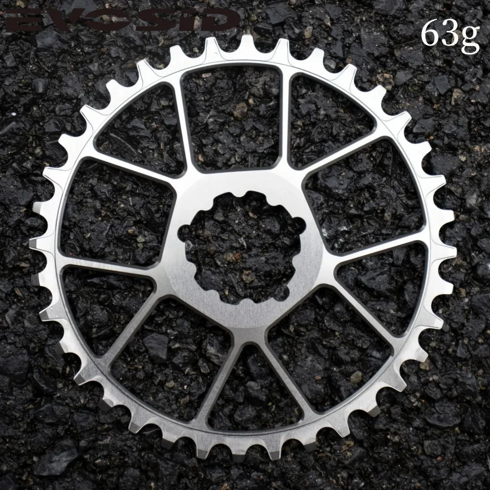 EVOSID Ultralight MTB Bike Chainring 63g Mountain Bicycle Chainwheel 32T 34 36T 38T Three-nail Straight Installation Chain Wheel