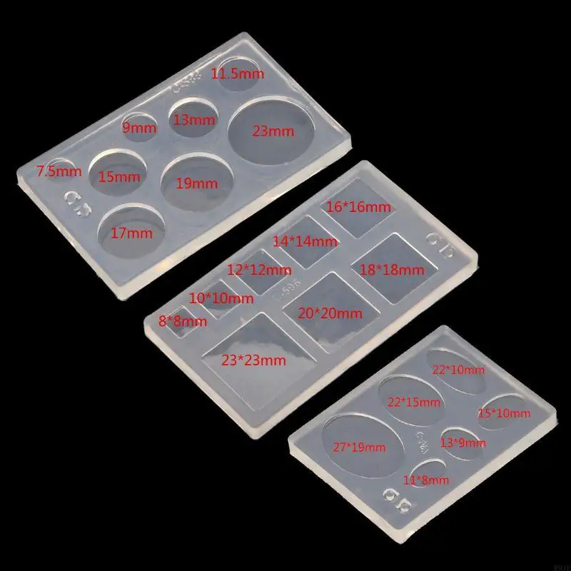 

R9JE Silicone Round Oval Square Molds for Soap Making Supply Rectangle & Soap Mould 6-cavity Baking Tray for Handmade