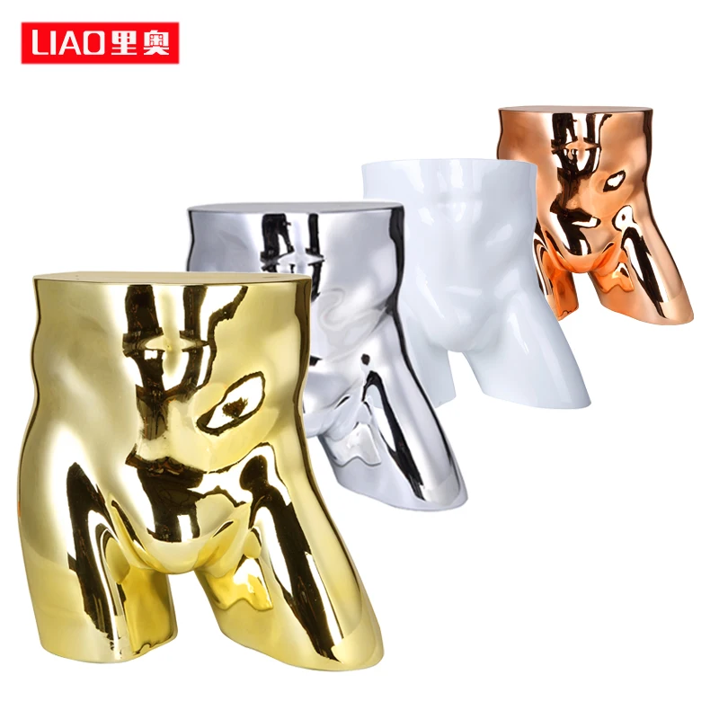 Men's and women's gold and silver electroplated underwear mannequin sexy butt hip dummy half body