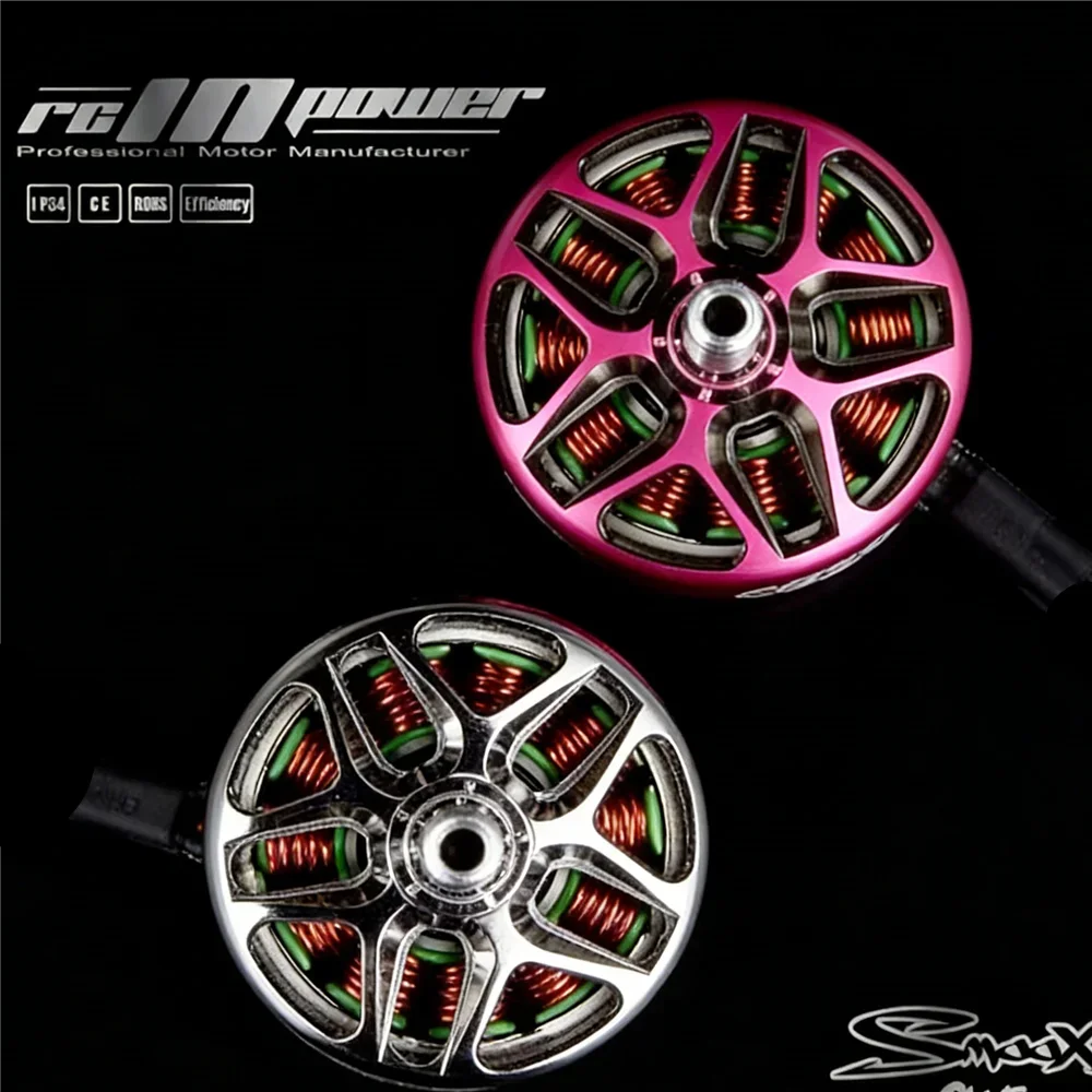Rcinpower SmooX 2806 Plus Brushless Motor Set 4pcs, Optimized Aerodynamic Rotor, 1350KV Long Range,1750KV Freestyle 6-7