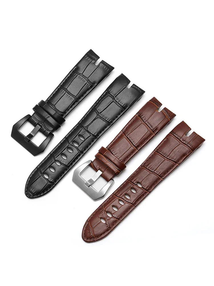 

Suitable for Roger Dubi King series EXCALIBUR black brown leather watch strap men 26mm