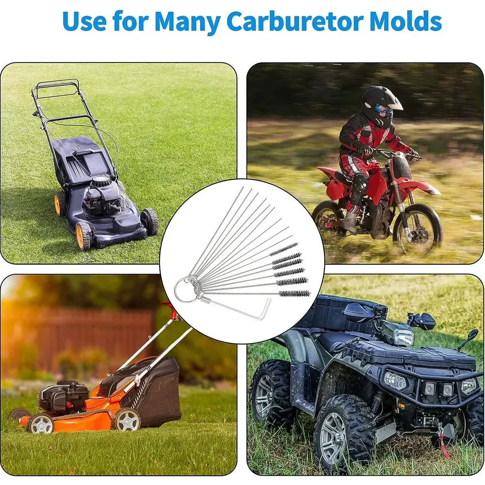 Carburetor Carbon Dirt Jet Remove Cleaner Tools Kit for Automobile Motorcycle Tubing Airbrush Spray Gun Repair Nozzle Cleaning