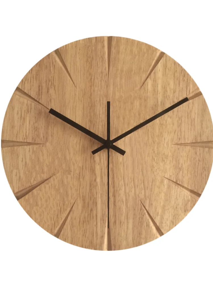 

Reloj de pared de madera silencioso de 12 pulgadas, Simple y moderno, para dormitorio, decoracion del hogar