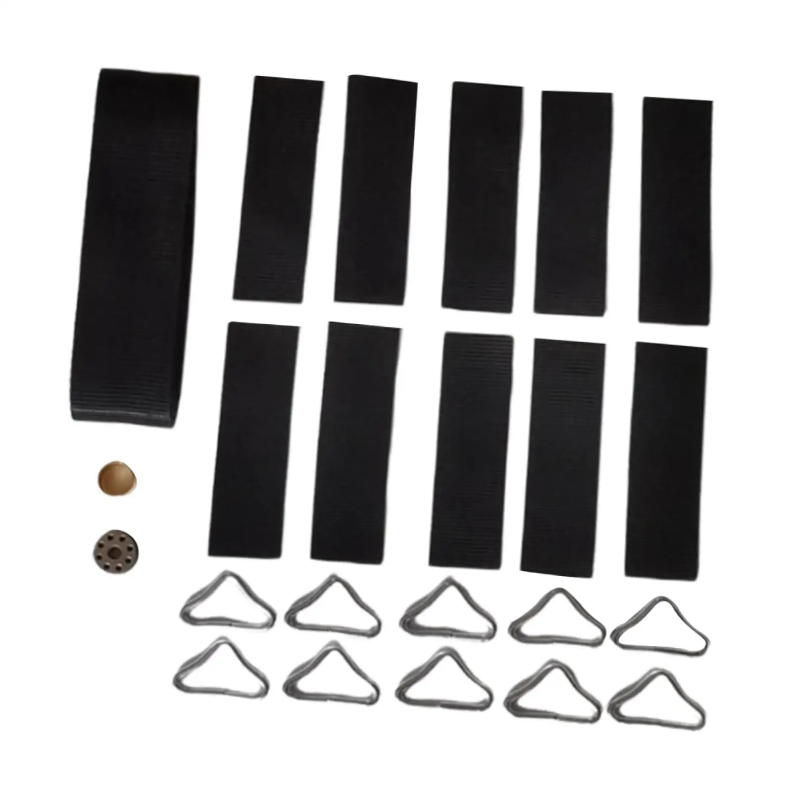 Trampoline Buckle Patch Repair Kit Triangle Ring Webbing PP Nylon for Trampoline Accessories and Replacement Mat