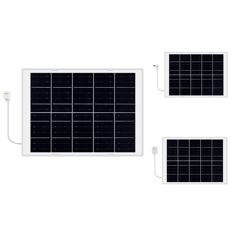 8W Solar Panel With Extension Cable IP65 Waterproof For Camera Security Camera Outdoor