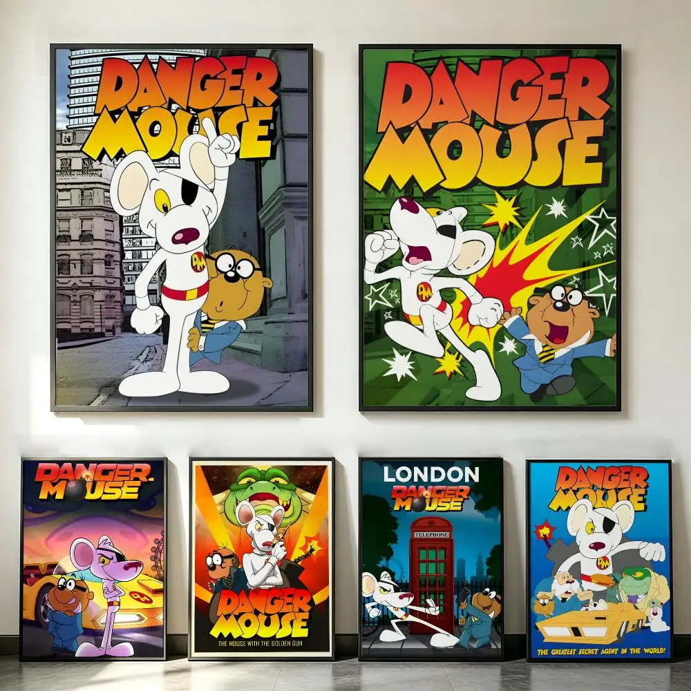 cartoon Danger Mouse Poster Poster HD Trendy SelfAdhesive Wall Art Print For Living Room Bedroom Dorm Office Home Gift