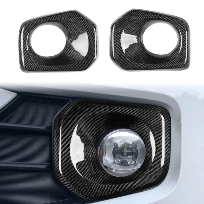 Car front bumper Carbon fiber fog lampshade Fog lamp frame cover For Toyota Tacoma 2016-2020