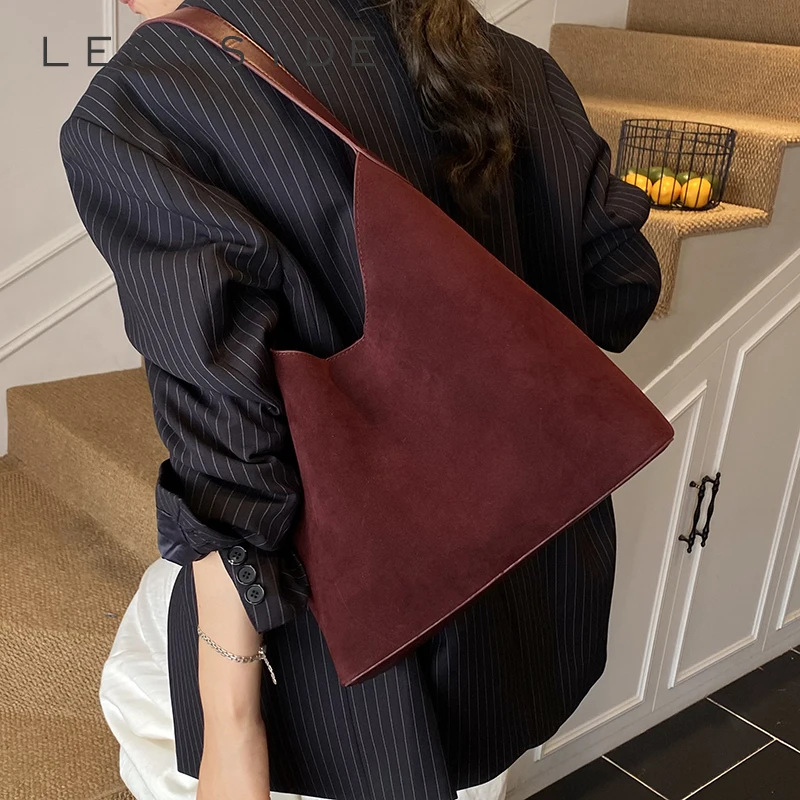 

LEFTSIDE Small PU Leather Bucket Hobo Bags for Women 2025 Trend Female Korean Fashion Lady Shoulder Bag Handbags and Purses
