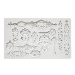 Exquisite key & Lock Hole Silicone Mould Fondant Cake Decorating Mold Cake Sugarcraft Chocolate Baking Tool For cake Kitchenware
