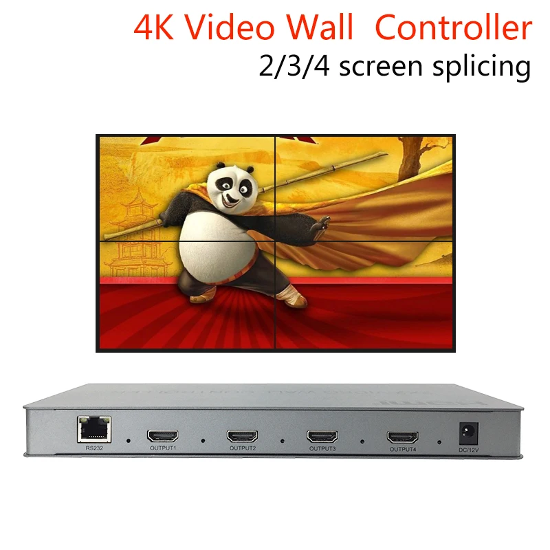 Video wand 4k 2x2 videowand prozessor controller 1x2 1x3 1x4 2x1 3x1 4x1 4K DVI HDMI TV Video Nähte Wand Prozessor Splice