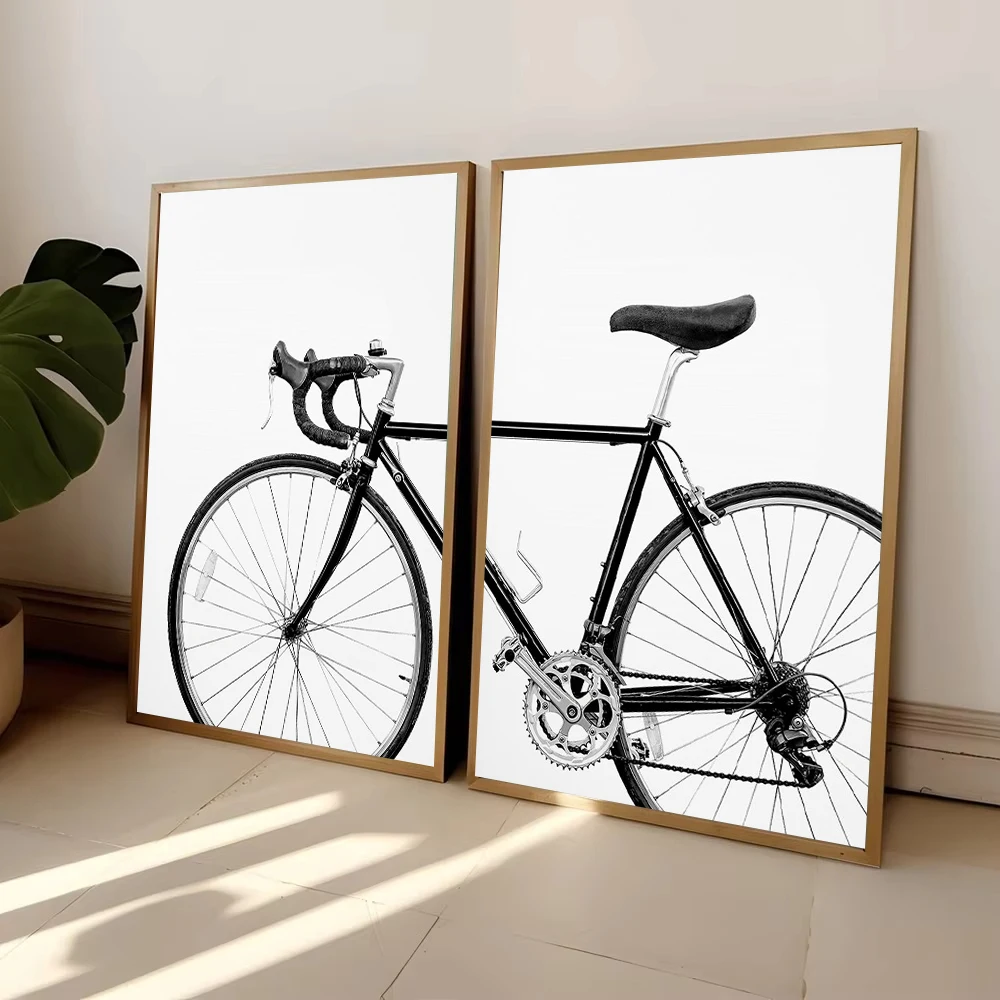 Bicycle poster Wall Art Bike canvas painting print  Black and White Scandinavian for living room home decoration