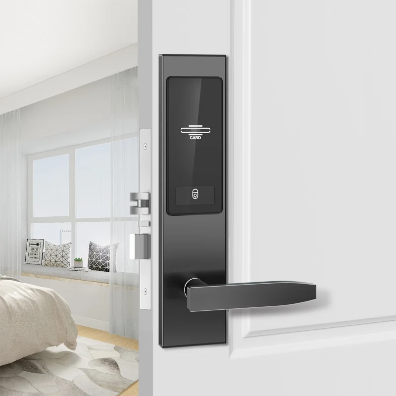 

Smart RFID Hotel Card Access Door Lock System Durable Electronic Door Handle Lock for Hotel