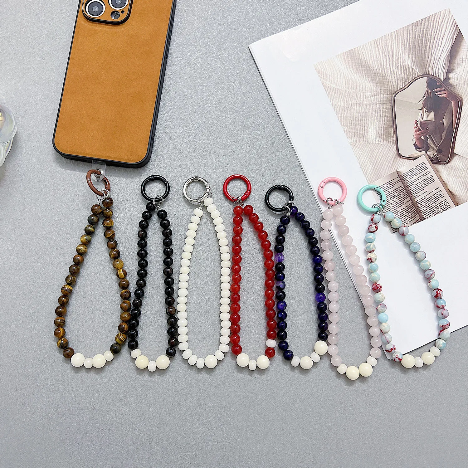 Mobile Phone Chain Phone Case Hanging Rope Manual Diy Beaded Camera Chain Earphone Case Phone Anti Loss Rope