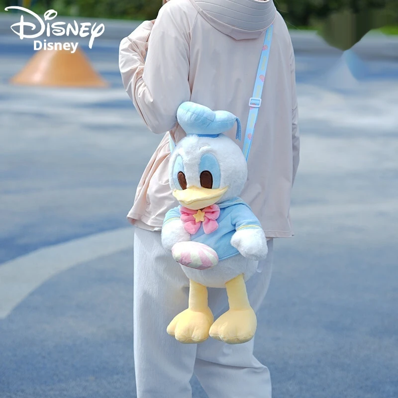 

2024 New Disney Donald Duck Birthday Series Plush Doll Cute Cartoon Doll Sleep Pillow Crossbody Bag Gift For Friends And Girls