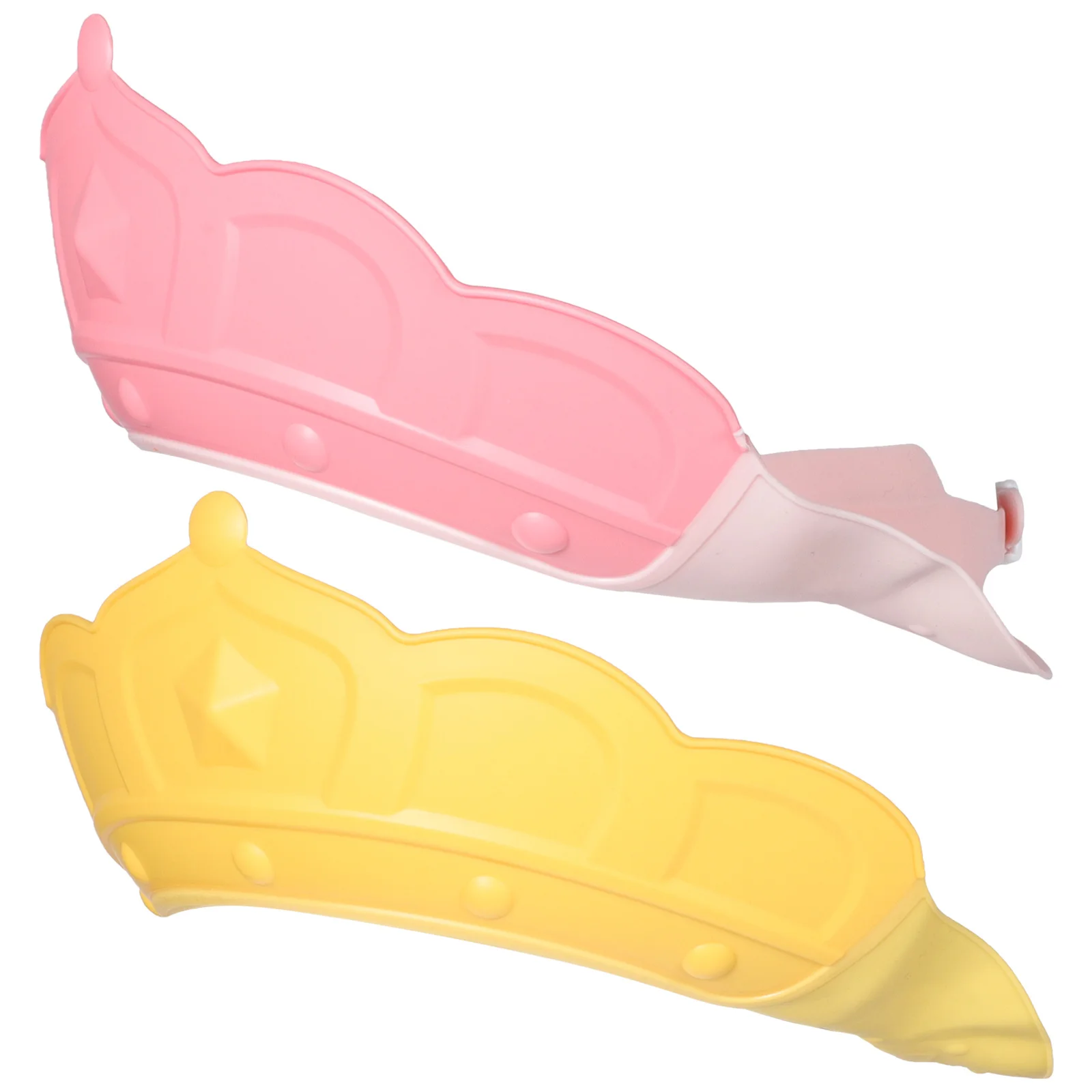 

2 шт., детские шапочки для душа, мягкие силиконовые шапочки для мытья волос, ушей, глаз, регулируемый козырек для ванны, детский щиток для мытья волос