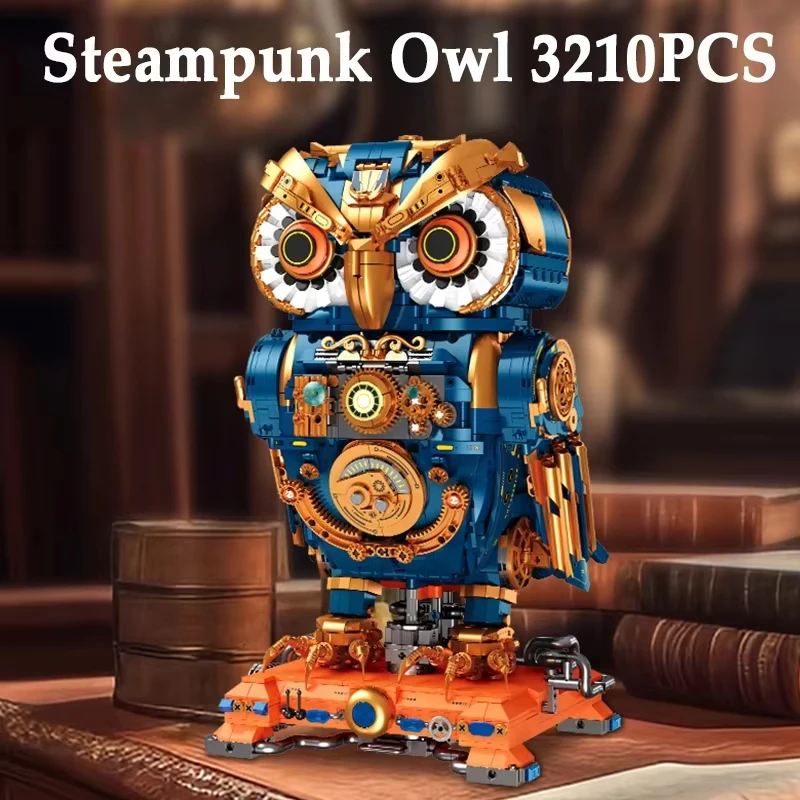 

3210 PCS Steampunk Mechanical Owl Building Blocks Set, Creative DIY Model Kit, Gift for Ages 6+ & Collectors