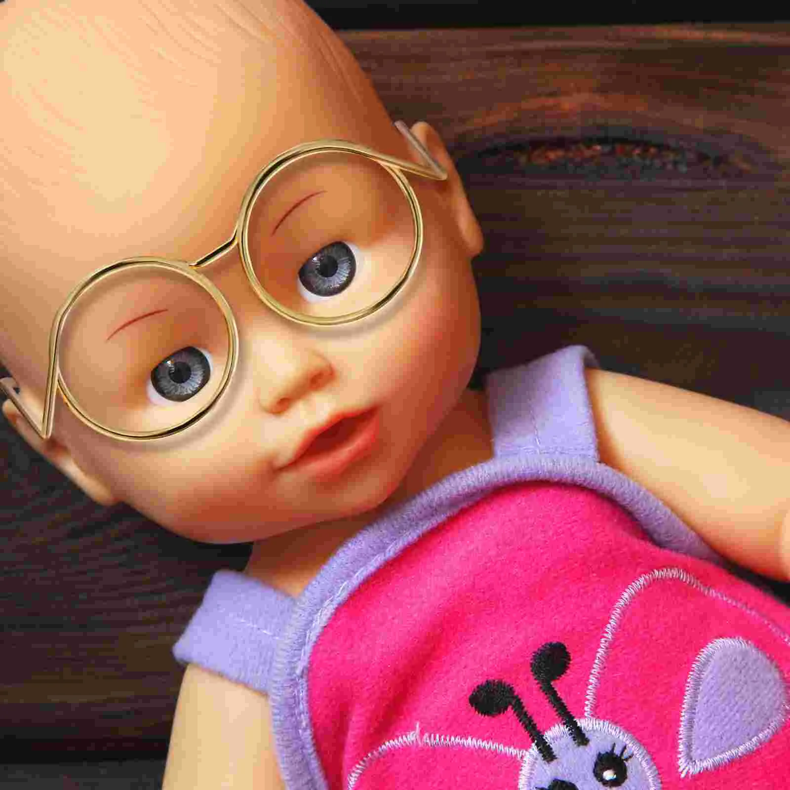 20 Pcs Wire Rim Universal Small Eyes Glasses Eyeglass Frames Baby Dolls for Girls