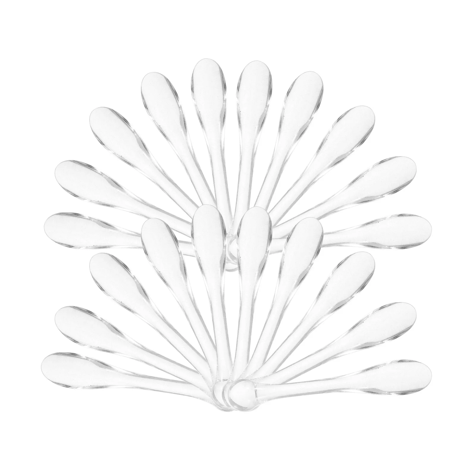 Spatole per trucco da 50 pezzi Cucchiaio per crema per il viso dal design compatto Spatola per trucco facile da pulire Spatola per donna