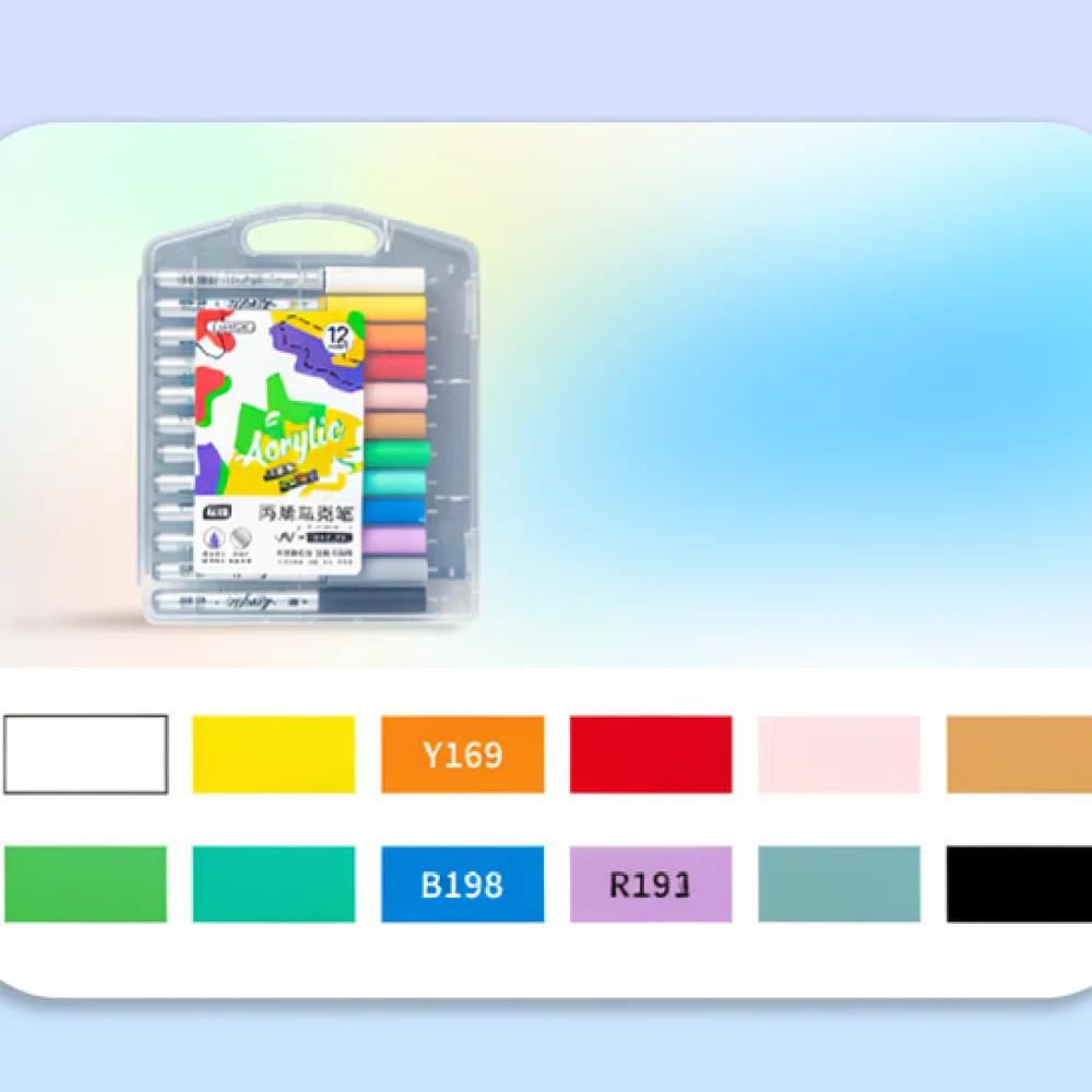 For Zhijin Soft Tip Acrylic Markers Direct Liquid Pens Smooth Color Application Versatile Art Paint Pens For Creative Projects