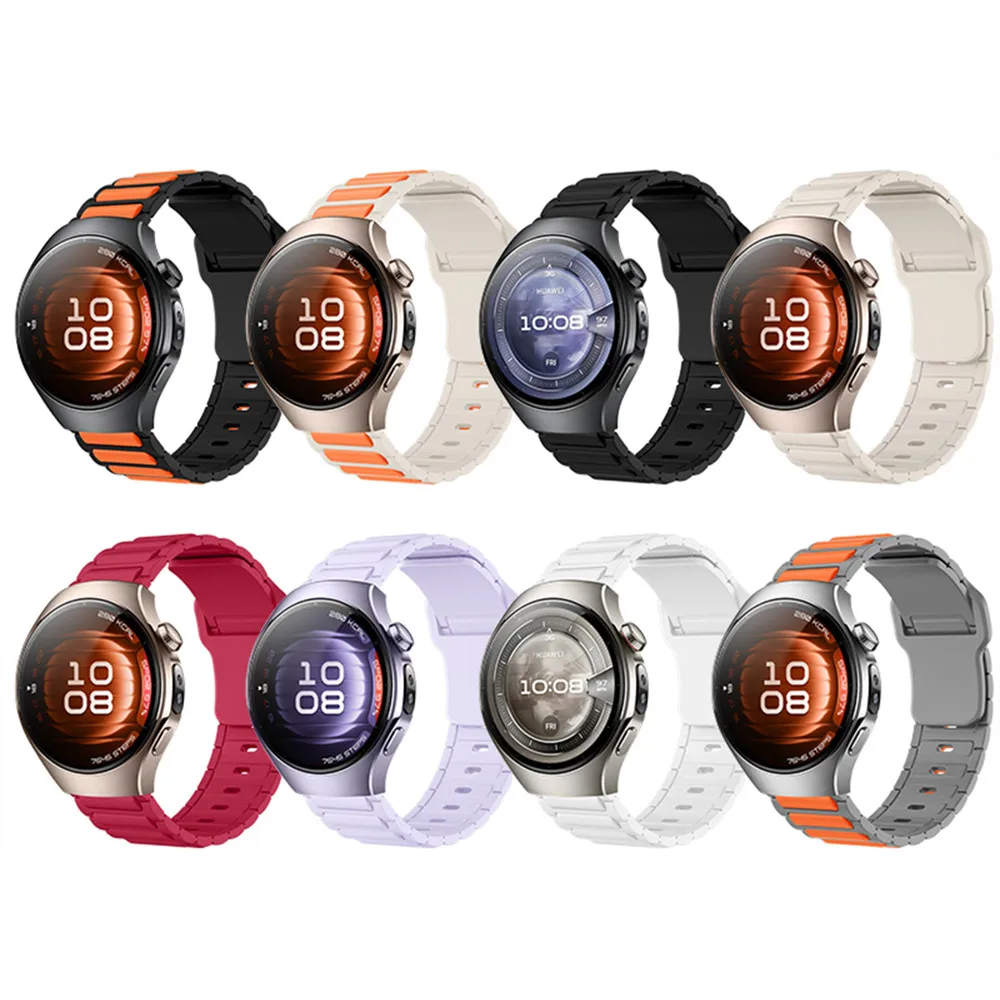 

Универсальный ремешок для часов 18 мм, 20 мм, 22 мм для Samsung Galaxy Watch 4 5 6 7 FE Текстурированный силиконовый ремешок для Huawei Samsung Smartwatch