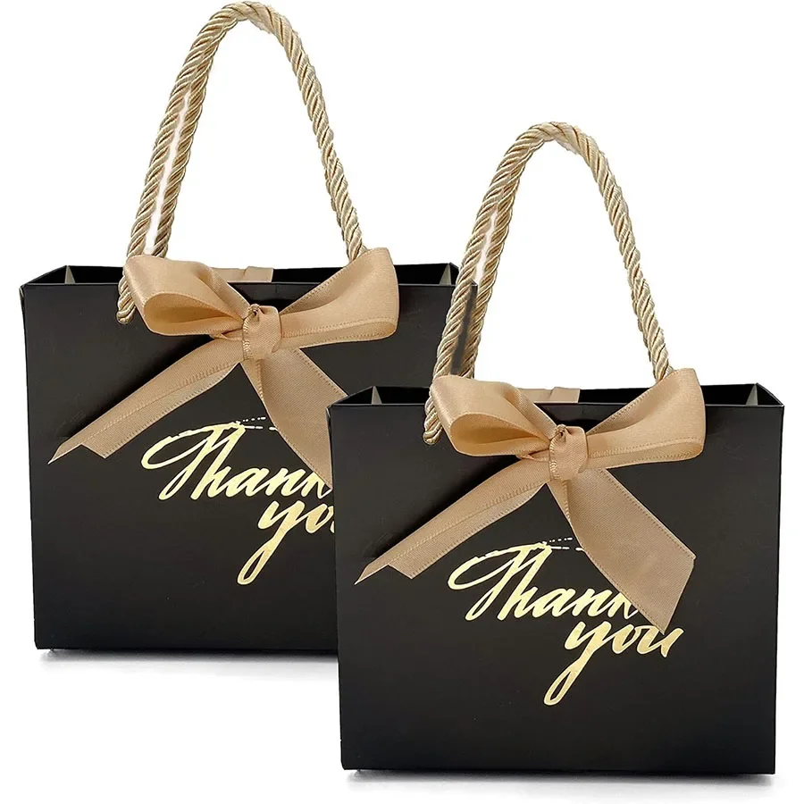 6 Stück Dankeschön-Geschenk-Papiertüten, rosa, weiß, rot, schwarz, Geschenkverpackungsbeutel für Hochzeit, Brautparty, Geburtstag, Junggesellenabschied, JXB – Detail 3