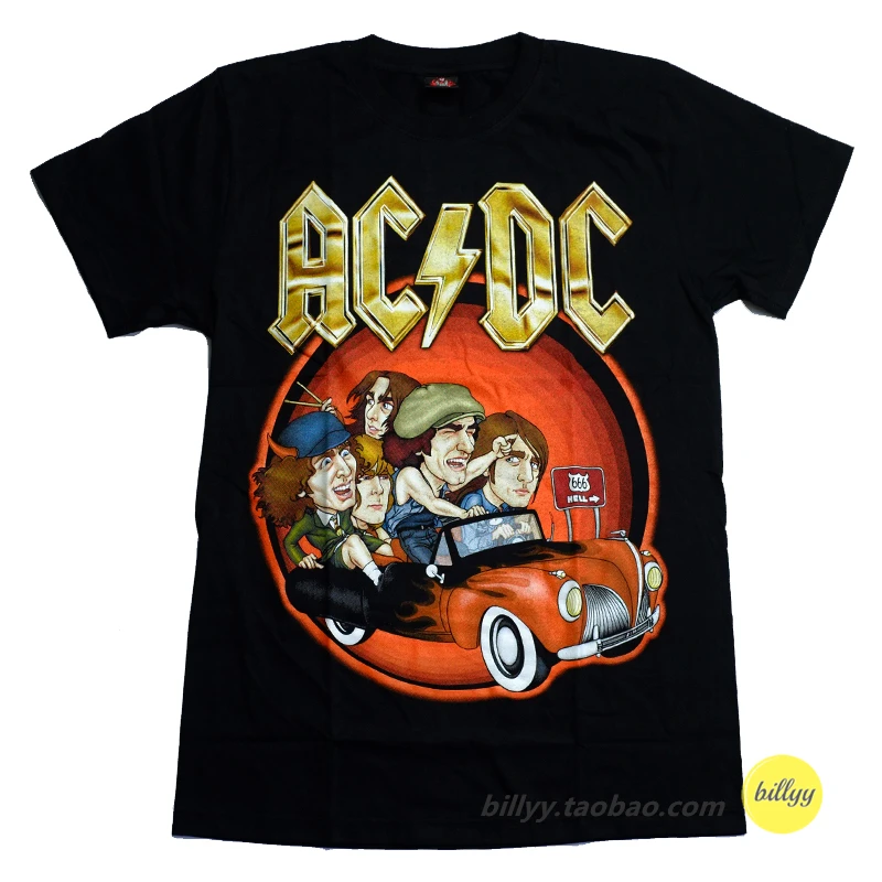 ACDC Band jalan raya Rock Band Punk untuk pria wanita Band grafis katun kaus musim panas lengan pendek mode Top kasual Vintage