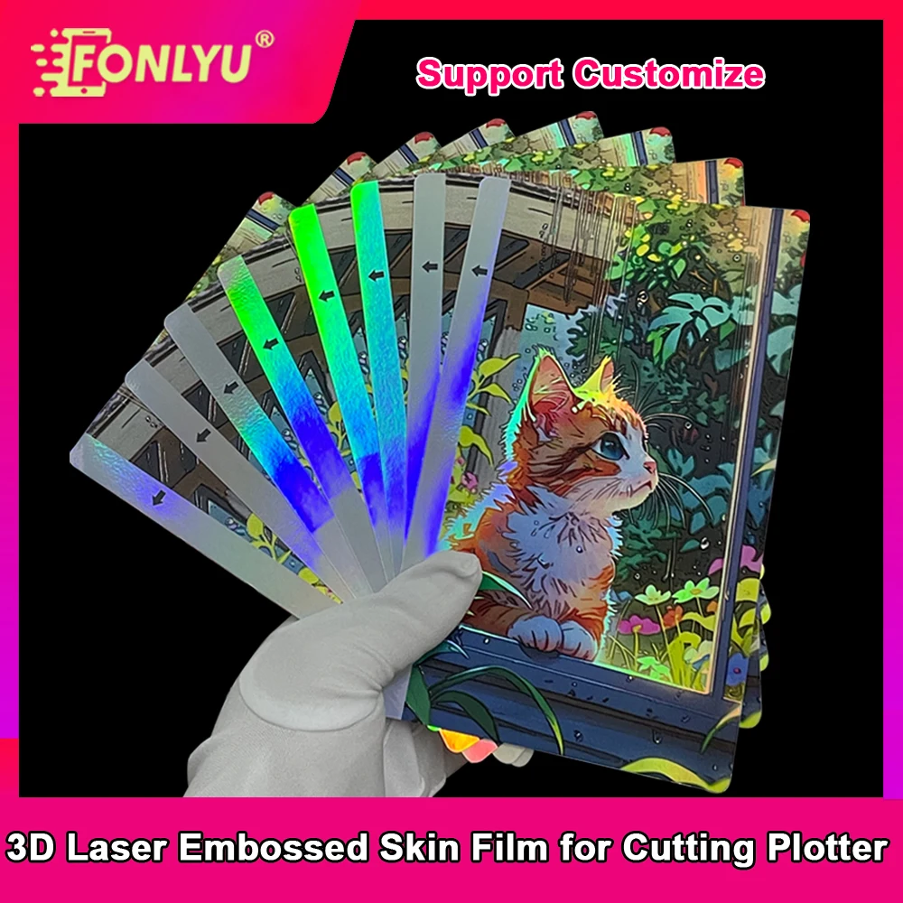 

FONLYU 3D Relief Embossed Laser Back Film Mobile Phone Skin Stickers Design Rear Cover Protector for Hydrogel Cutting Machine